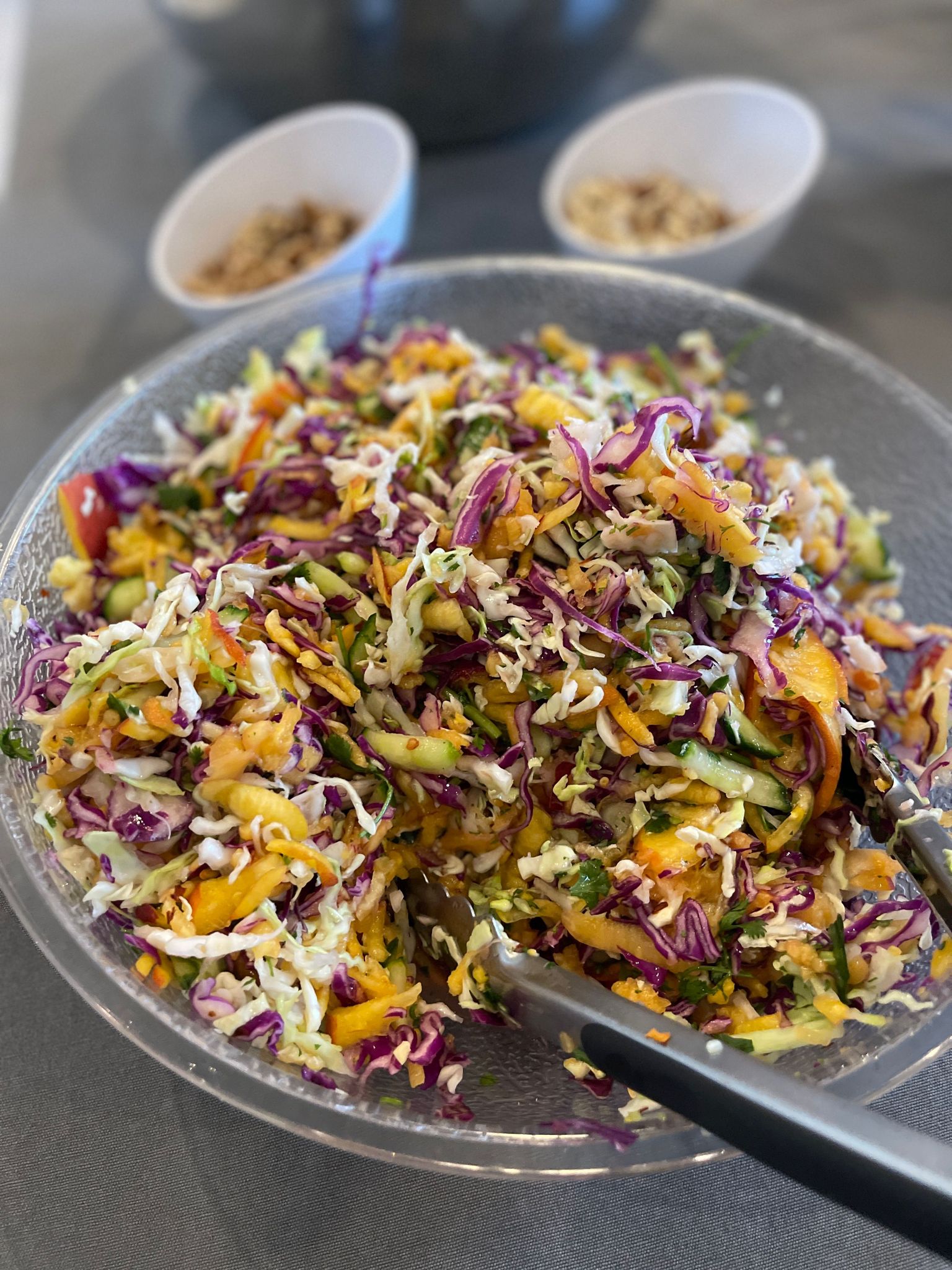 Spicy Peach Cabbage Salad - Life Changing Dinners